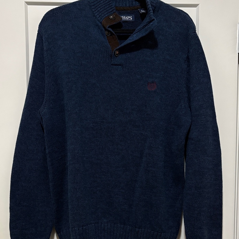 Chaps Men's Dark Blue Turtleneck Sweater